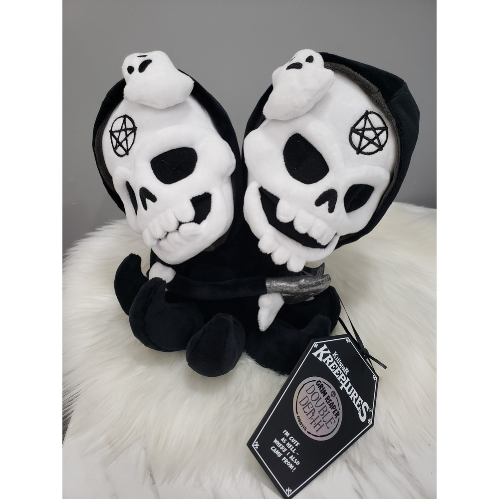 NEW‎ Killstar Kreeptures Grim Reaper Double Death Plush SIAMESE CONJOINED TWIN